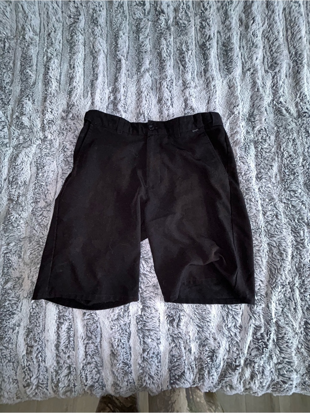 Travis Mathew Black Flat-Front Shorts